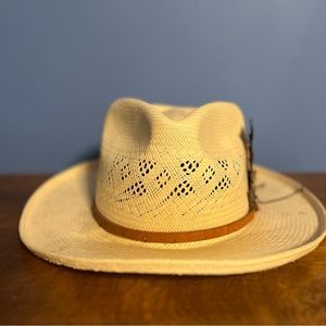 ANDROMEDA VENTED STRAW FEDORA-Stetson Hat